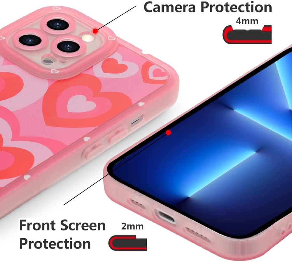 Heart Pink Love Impact Design Hearts Pattern Aesthetic Case